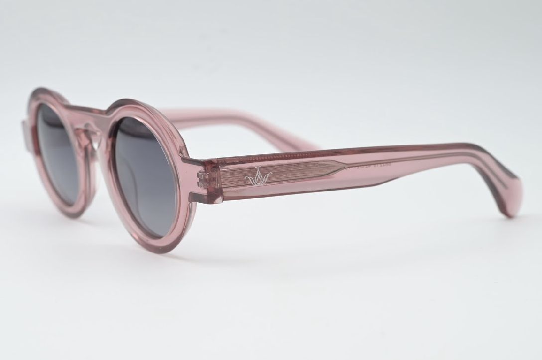 Sossa “Rosé Vision” – Runde Sonnenbrille in Transparent-Rosa