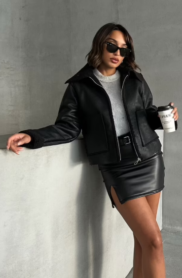 CETO “Midnight Shearling Jacket”