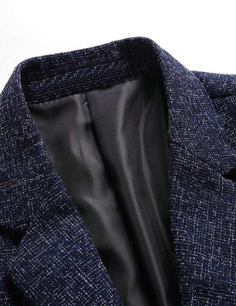 Eleganter Herren-Blazer in Dunkelblau – Business Slim Fit