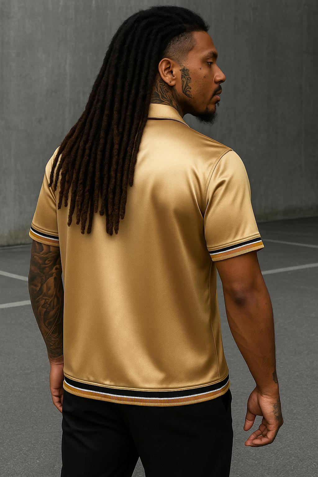 “CETO Golden League” – Satin Statement Shirt