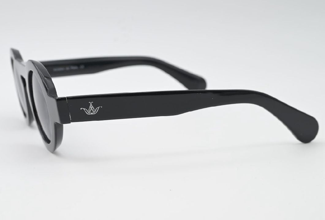 Sossa “Orb Noir” – Runde Designer-Sonnenbrille in Schwarz