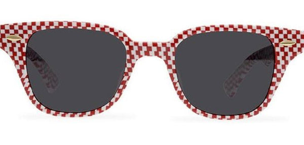 Sossa “Checkered Blaze” – Sonnenbrille in Schachbrett-Optik (Rot oder Schwarz)
